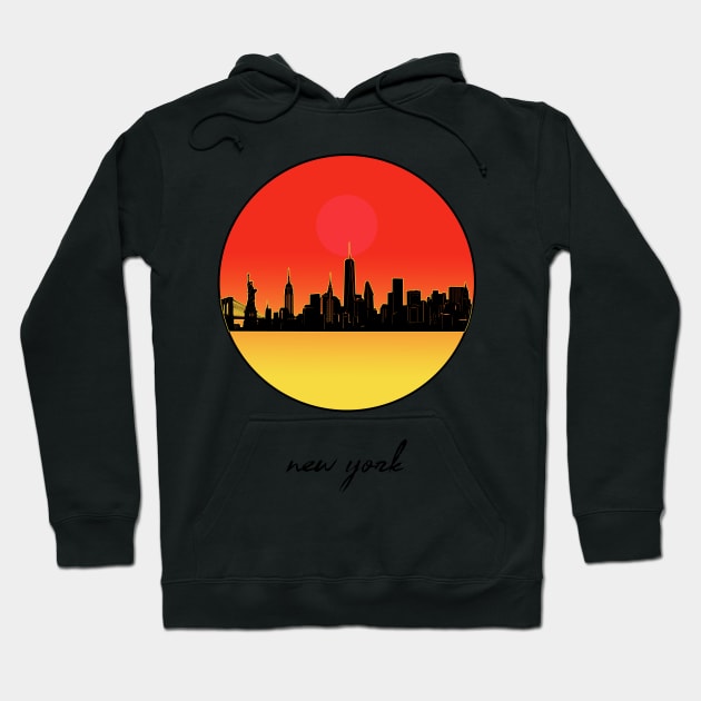 new york skyline Hoodie by BekimART